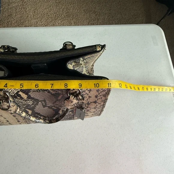 Coach Snake Print Satchel - Three Compartments EUC - Picture 16 of 16